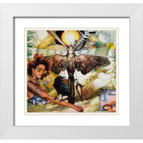 New Birth White Modern Wood Framed Art Print with Double Matting by Burney, Yvonne Coleman