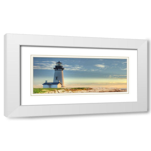 Lighthouse II White Modern Wood Framed Art Print with Double Matting by Yellow Cafe