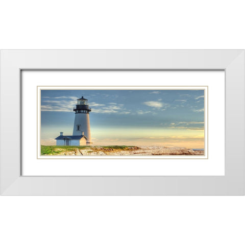 Lighthouse II White Modern Wood Framed Art Print with Double Matting by Yellow Cafe