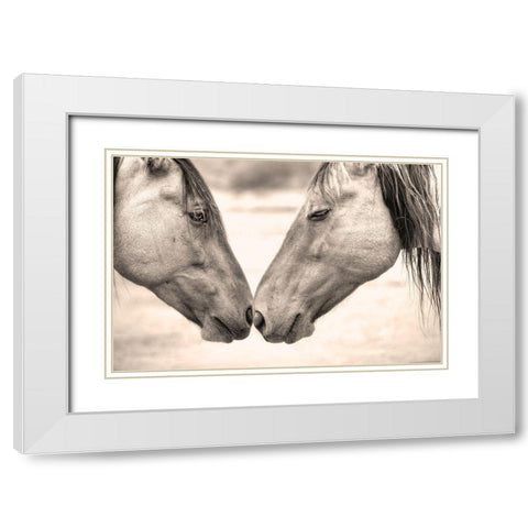 Best Friends II White Modern Wood Framed Art Print with Double Matting by Yellow Cafe