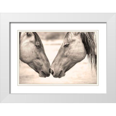 Best Friends II White Modern Wood Framed Art Print with Double Matting by Yellow Cafe
