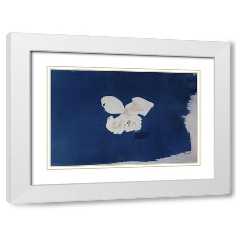 Blue IV White Modern Wood Framed Art Print with Double Matting by Yellow Cafe