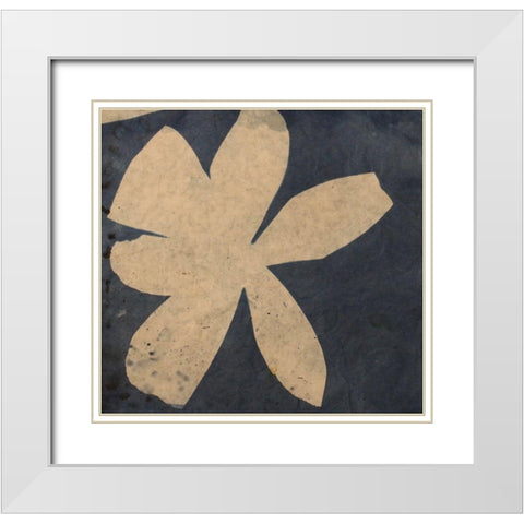 Blue 37 White Modern Wood Framed Art Print with Double Matting by Yellow Cafe