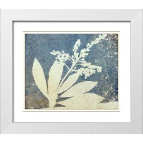 Blue 32 White Modern Wood Framed Art Print with Double Matting by Yellow Cafe