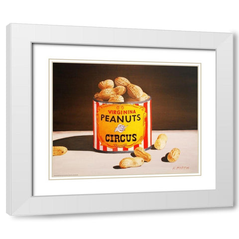 Circus Peanuts White Modern Wood Framed Art Print with Double Matting by Yellow Cafe