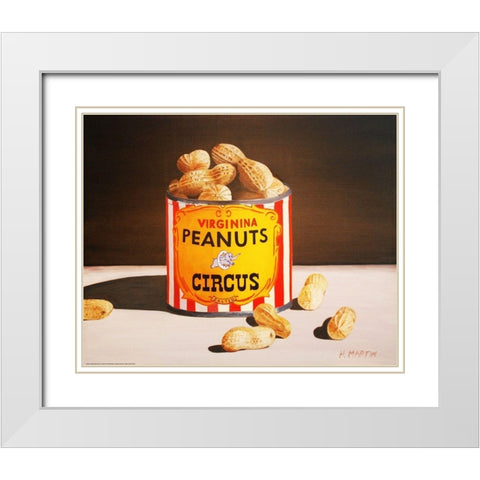 Circus Peanuts White Modern Wood Framed Art Print with Double Matting by Yellow Cafe