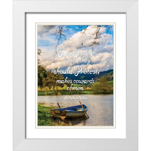 To Sin by Silence White Modern Wood Framed Art Print with Double Matting by Yellow Cafe