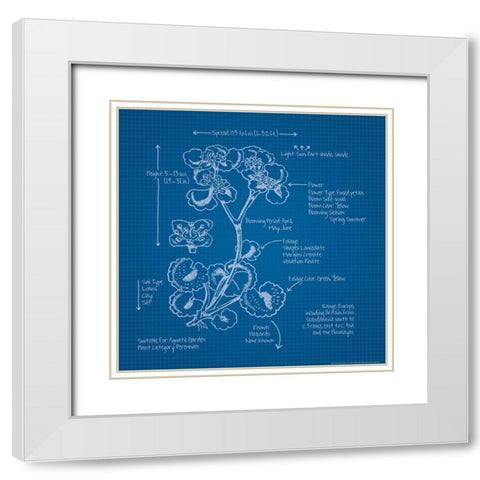 Blueprints I White Modern Wood Framed Art Print with Double Matting by Yellow Cafe