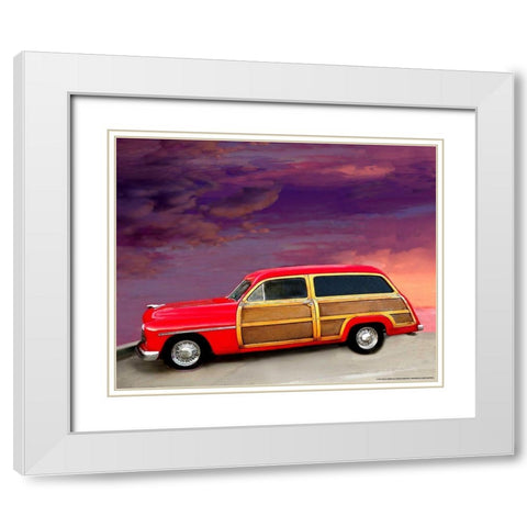 Red Woody White Modern Wood Framed Art Print with Double Matting by Yellow Cafe