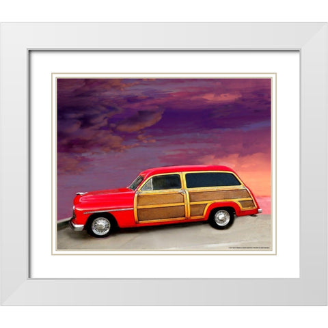 Red Woody White Modern Wood Framed Art Print with Double Matting by Yellow Cafe