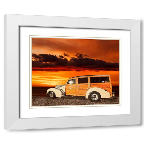Tan Woody White Modern Wood Framed Art Print with Double Matting by Yellow Cafe