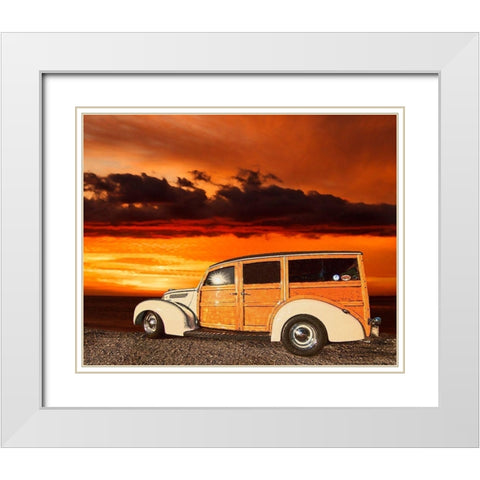 Tan Woody White Modern Wood Framed Art Print with Double Matting by Yellow Cafe