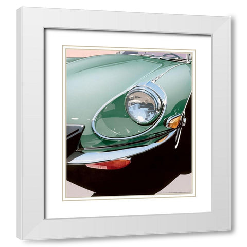 Headlight White Modern Wood Framed Art Print with Double Matting by Yellow Cafe