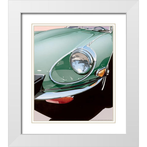 Headlight White Modern Wood Framed Art Print with Double Matting by Yellow Cafe