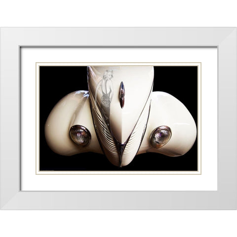 Marilyns Reflection White Modern Wood Framed Art Print with Double Matting by Yellow Cafe