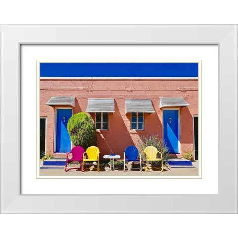Curb Appeal White Modern Wood Framed Art Print with Double Matting by Yellow Cafe