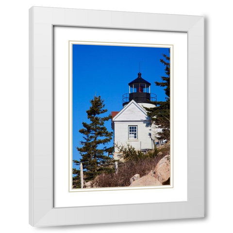 Lighthouse VII White Modern Wood Framed Art Print with Double Matting by Yellow Cafe