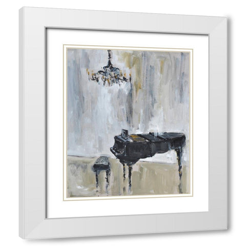 Baby Grand White Modern Wood Framed Art Print with Double Matting by Yellow Cafe