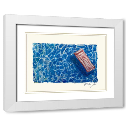 Lazy Day White Modern Wood Framed Art Print with Double Matting by Yellow Cafe