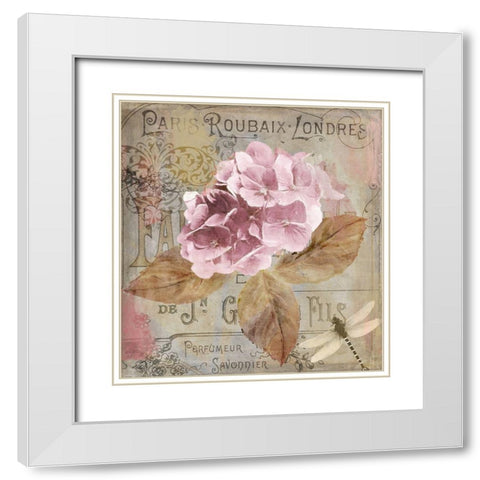 Jardin Rouge II White Modern Wood Framed Art Print with Double Matting by Sommers, Mindy