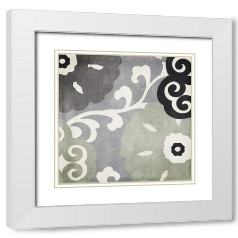 Organica I White Modern Wood Framed Art Print with Double Matting by Sommers, Mindy