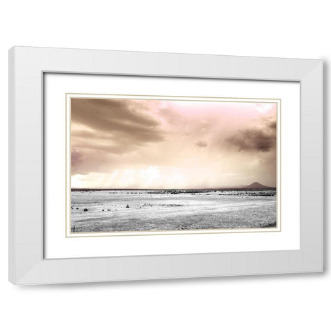 Ginger Twilight White Modern Wood Framed Art Print with Double Matting by Sommers, Mindy