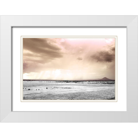 Ginger Twilight White Modern Wood Framed Art Print with Double Matting by Sommers, Mindy