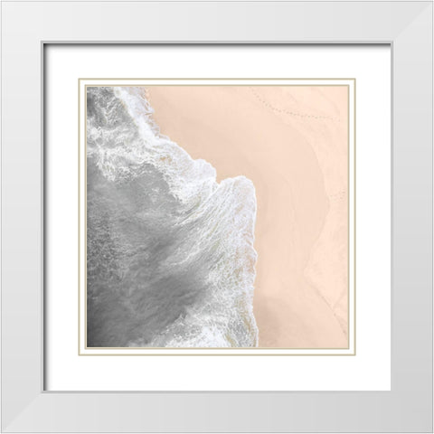 Apricot Shore White Modern Wood Framed Art Print with Double Matting by Sommers, Mindy