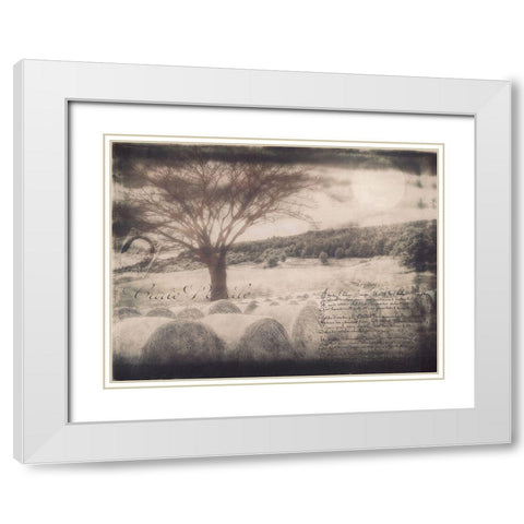Moon Bales White Modern Wood Framed Art Print with Double Matting by Sommers, Mindy