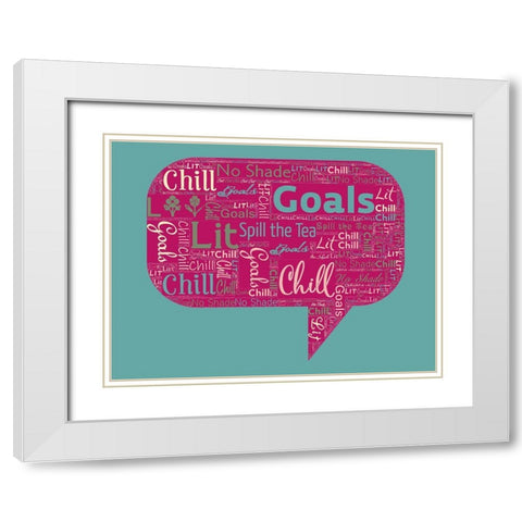 Words White Modern Wood Framed Art Print with Double Matting by Sommers, Mindy