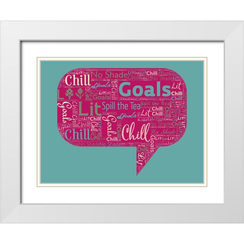 Words White Modern Wood Framed Art Print with Double Matting by Sommers, Mindy