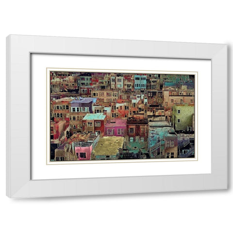 Windows and Neighbors White Modern Wood Framed Art Print with Double Matting by Sommers, Mindy