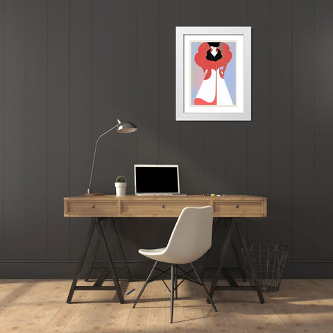Extra White Modern Wood Framed Art Print with Double Matting by Sommers, Mindy