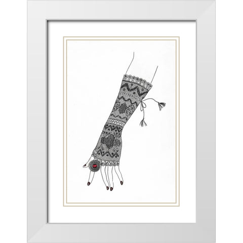 Glowup  White Modern Wood Framed Art Print with Double Matting by Sommers, Mindy