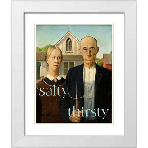 Salty White Modern Wood Framed Art Print with Double Matting by Sommers, Mindy