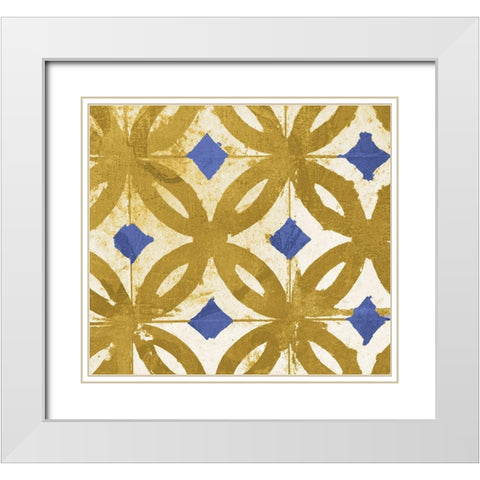 Abigail Geometric White Modern Wood Framed Art Print with Double Matting by Sommers, Mindy