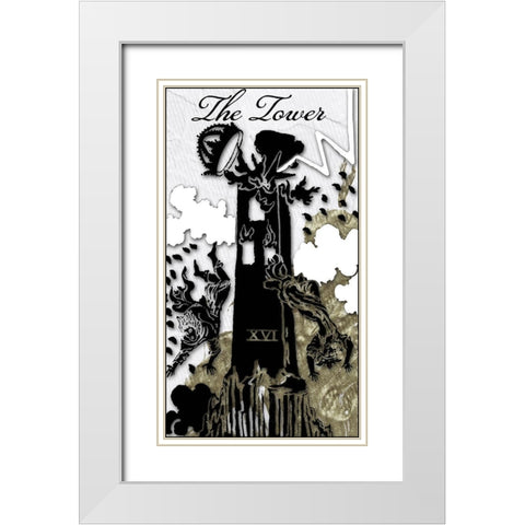The Tower White Modern Wood Framed Art Print with Double Matting by Sommers, Mindy