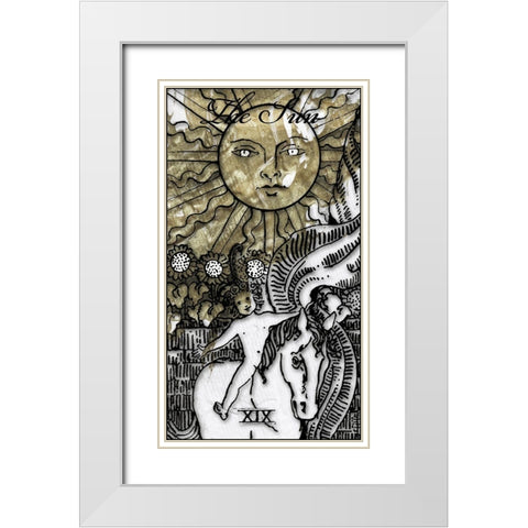 The Sun White Modern Wood Framed Art Print with Double Matting by Sommers, Mindy
