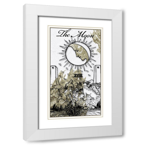 The Moon White Modern Wood Framed Art Print with Double Matting by Sommers, Mindy