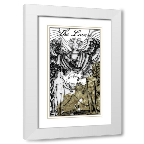The Lovers White Modern Wood Framed Art Print with Double Matting by Sommers, Mindy