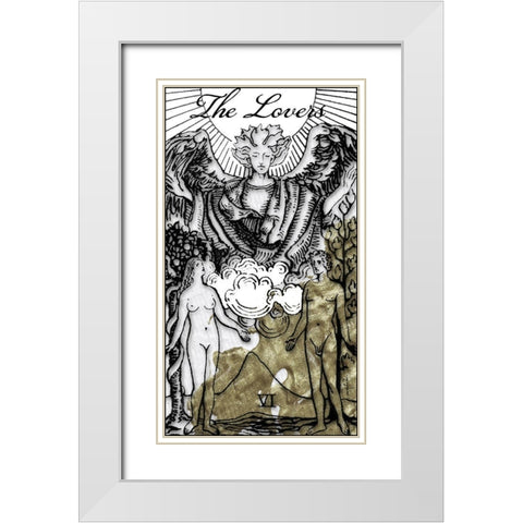 The Lovers White Modern Wood Framed Art Print with Double Matting by Sommers, Mindy