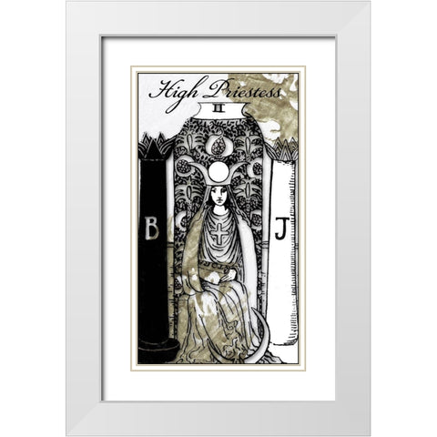 The High Priestess White Modern Wood Framed Art Print with Double Matting by Sommers, Mindy