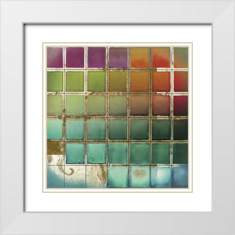 Color Chart White Modern Wood Framed Art Print with Double Matting by Sommers, Mindy