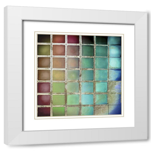 Color Chart IV White Modern Wood Framed Art Print with Double Matting by Sommers, Mindy