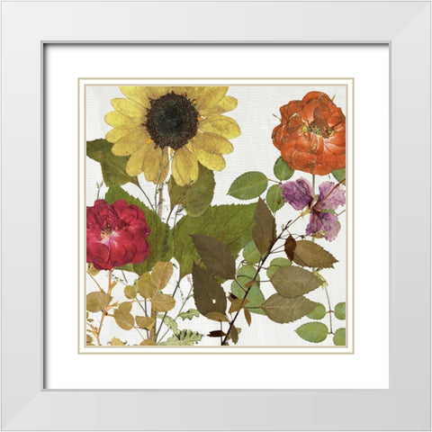 Fleuriste I White Modern Wood Framed Art Print with Double Matting by Sommers, Mindy