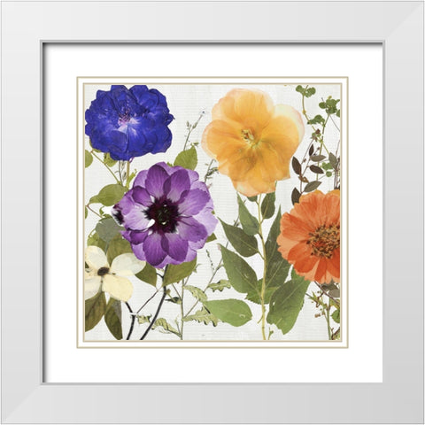 Fleuriste II White Modern Wood Framed Art Print with Double Matting by Sommers, Mindy