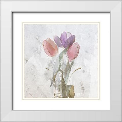 Pillow Talk I White Modern Wood Framed Art Print with Double Matting by Sommers, Mindy