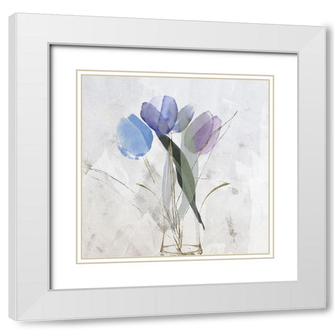 Pillow Talk II White Modern Wood Framed Art Print with Double Matting by Sommers, Mindy