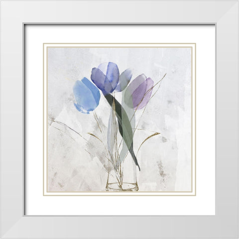 Pillow Talk II White Modern Wood Framed Art Print with Double Matting by Sommers, Mindy