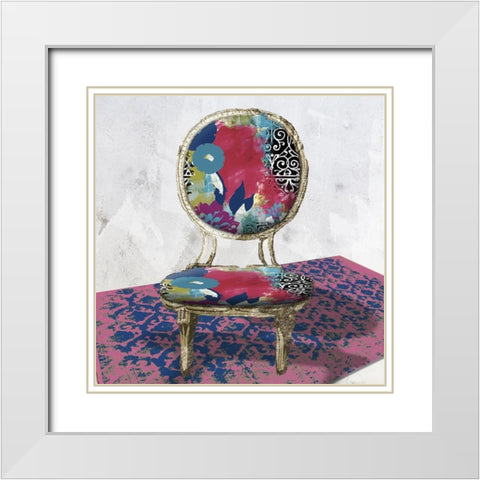 Chairfully I White Modern Wood Framed Art Print with Double Matting by Sommers, Mindy